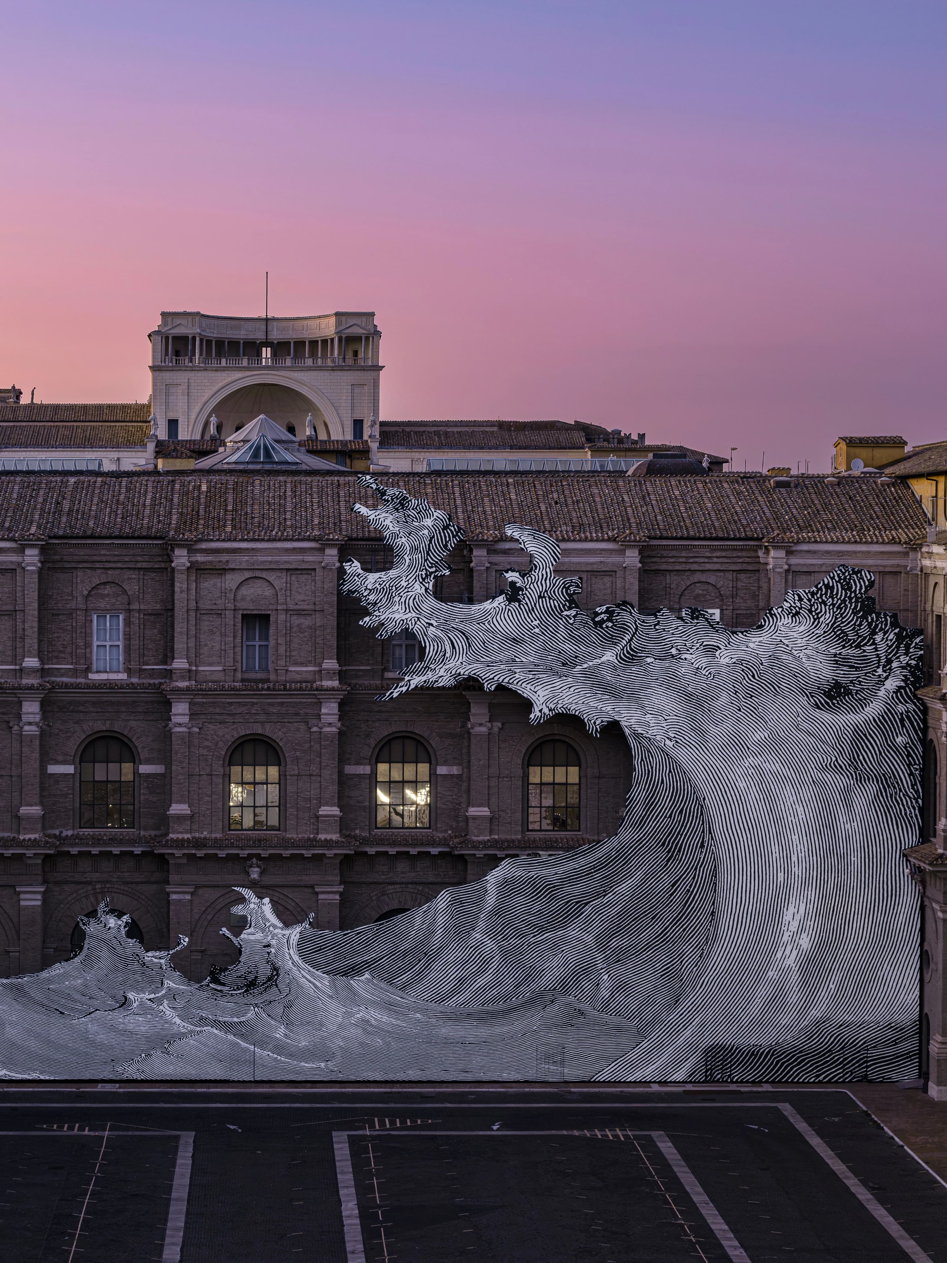 JR's 70-Meter Wave Is the Vatican Library's First Exterior Commission
